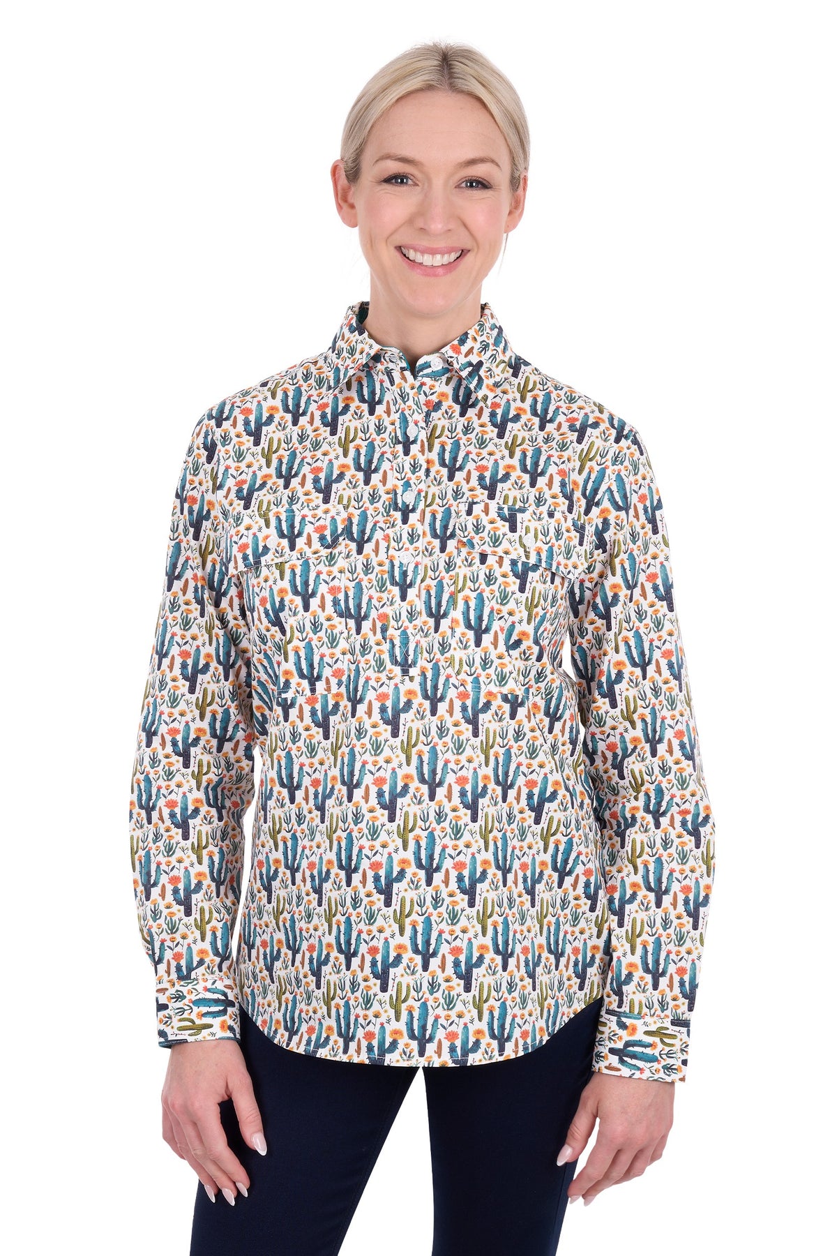 Hard Slog Women’s Alba Half Placket L/S Shirt