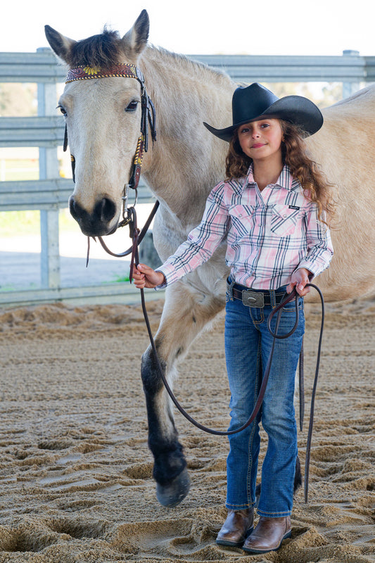 Wrangler Girls Phoebe Check L/S Shirt