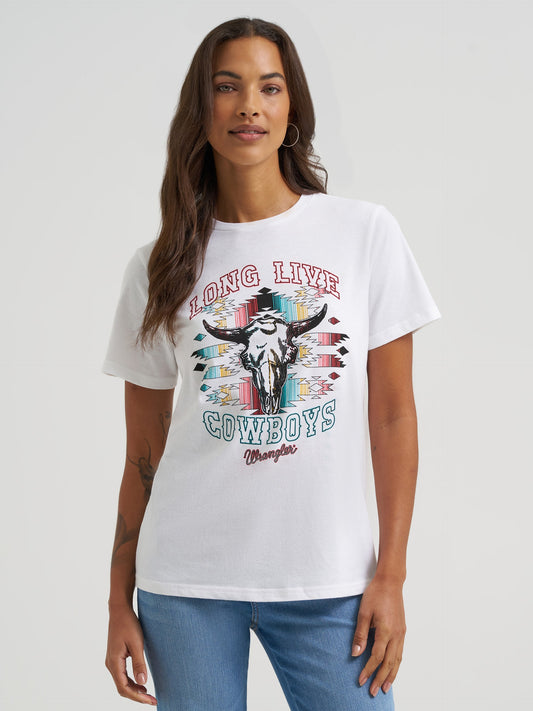 Wrangler Women's Long Live Cowboys Ss Tee