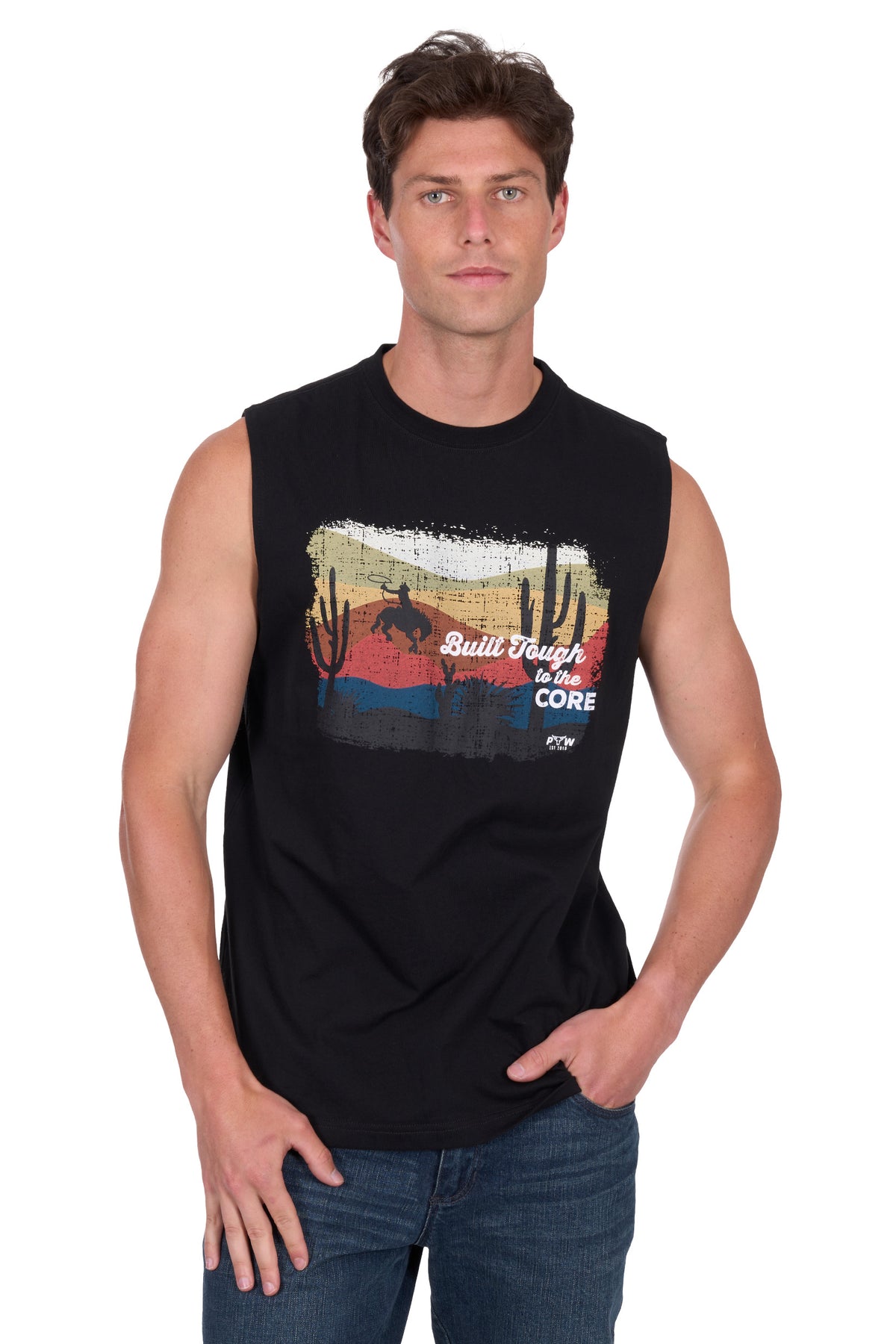 Pure Western Men's Terry Muscle Tank