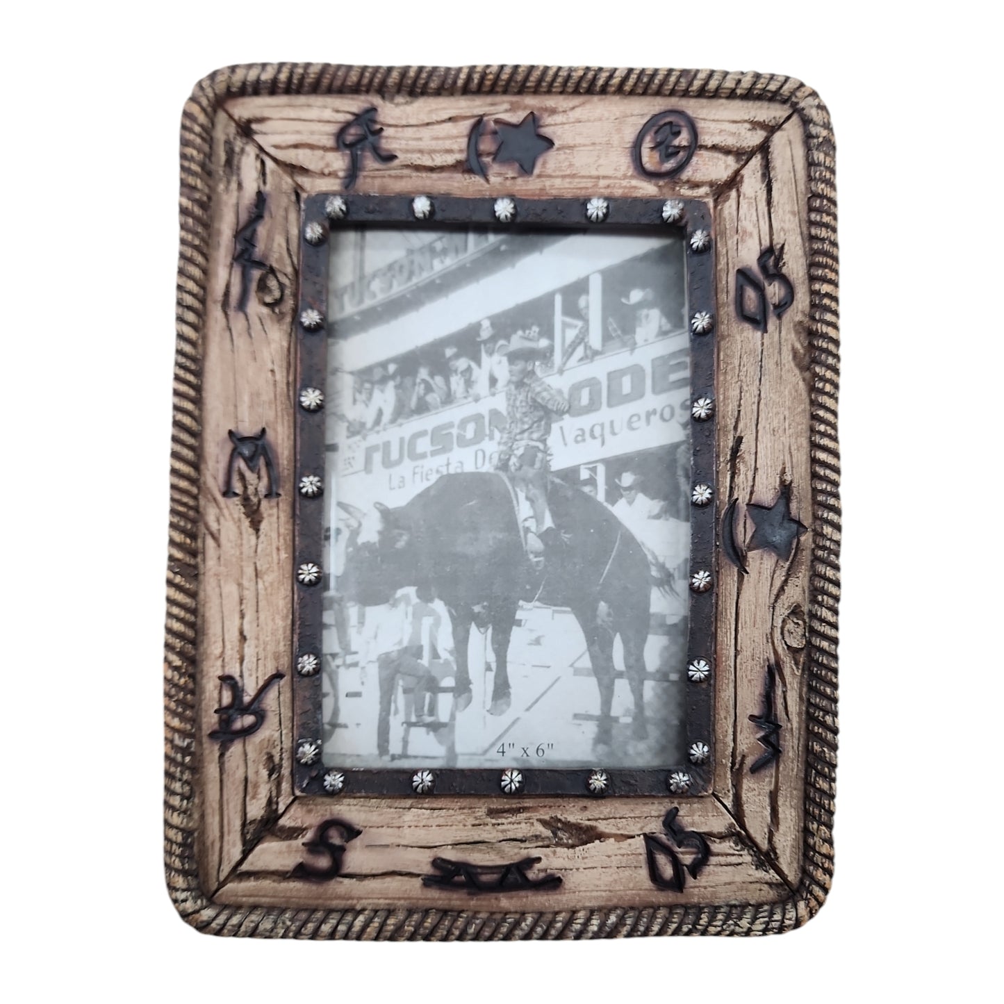 "Brand" Faux Rope Picture Frame
